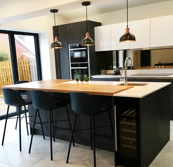 New kitchen and dining area installation